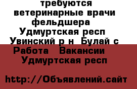 требуются ветеринарные врачи (фельдшера) - Удмуртская респ., Увинский р-н, Булай с. Работа » Вакансии   . Удмуртская респ.